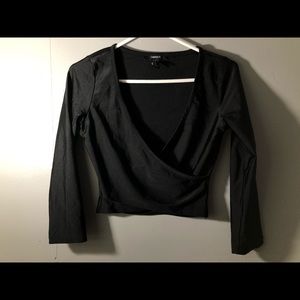 Black dress crop top